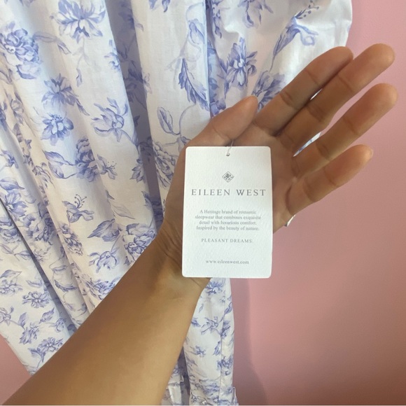 Eileen West Long Sleeve Ballet Nightgown, Periwinkle, XL - Picture 6 of 10